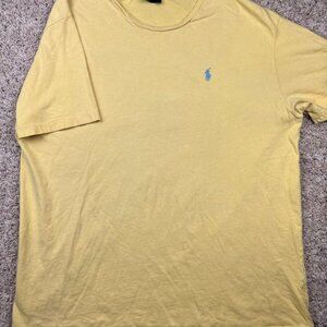 Polo Ralph Lauren Mens Short Sleeve Yellow Pocket T-Shirt Size Large w Pony